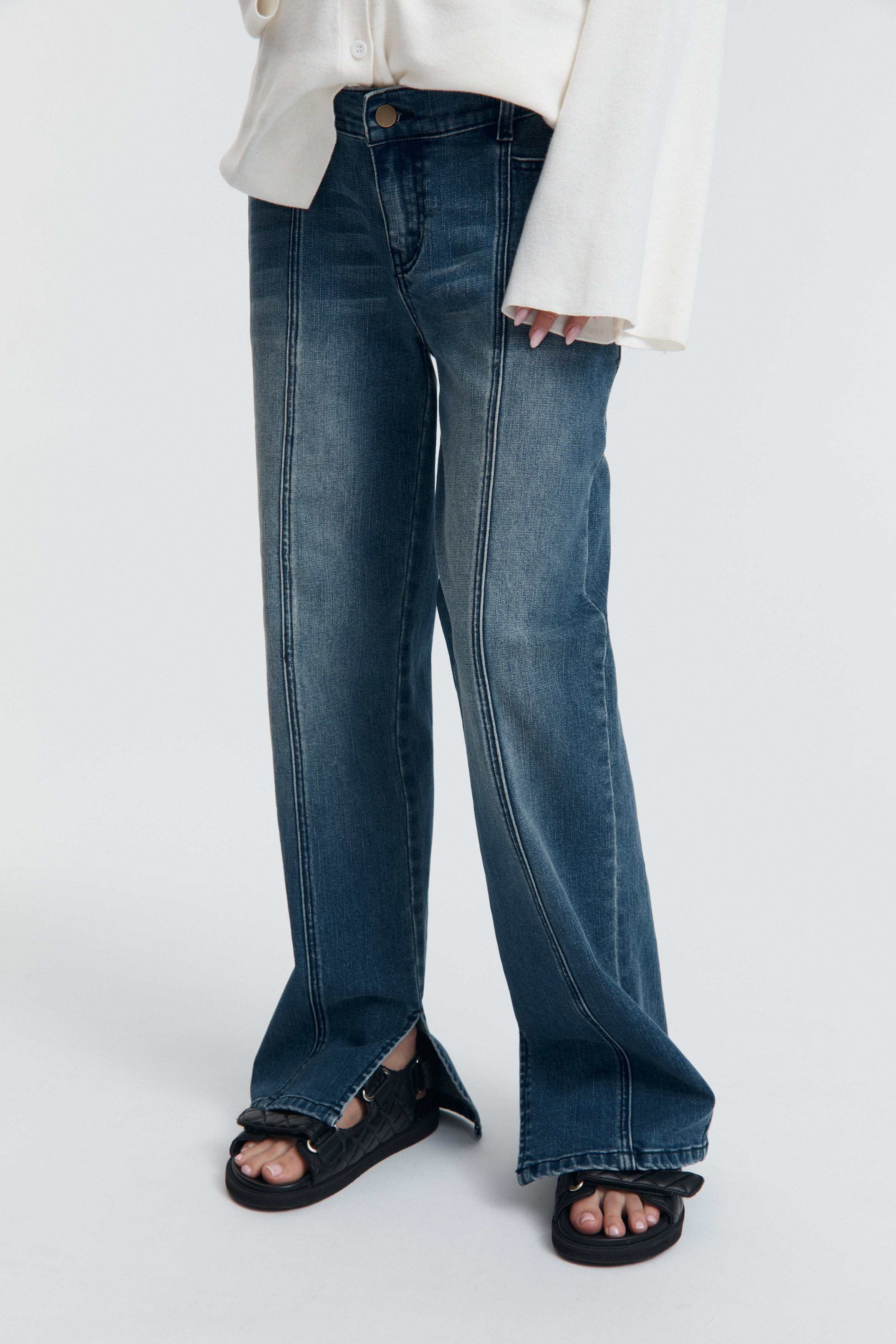 Seam Detail Denim Jean (Denim Blue) | Legoe Heritage Maternity APAC