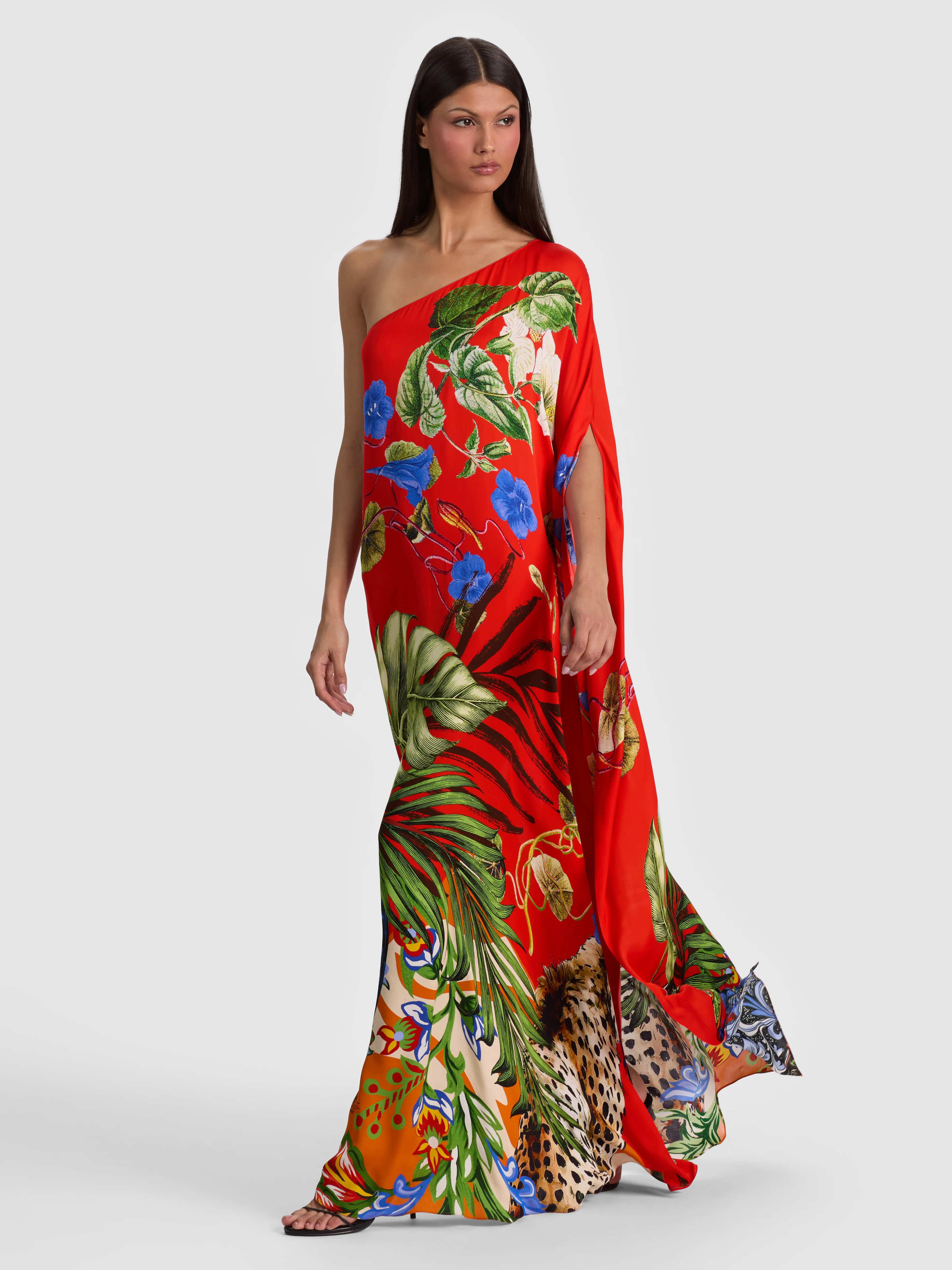 alice + olivia LINN ONE SHOULDER MAXI DRESS | Alice + Olivia