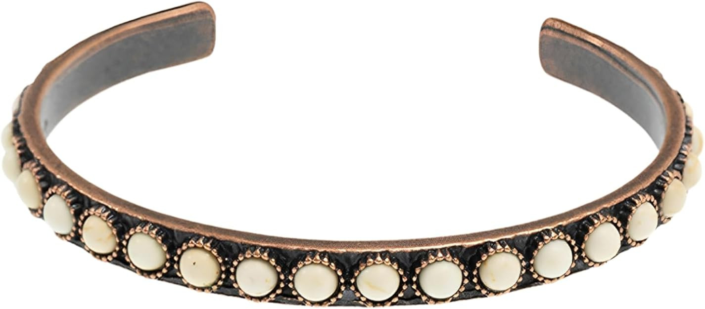 Western Boho Bracelets Turquoise Bracelets Jewelry for Women Cowgirl Cuff Chunky Vintage Bracelet... | Amazon (US)