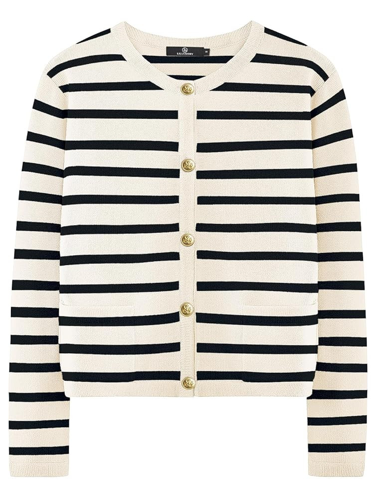LILLUSORY Women Cardigan Sweaters Fall Outfit Clothes Fashion Cropped Jackets Trendy 2025 Casual ... | Amazon (US)