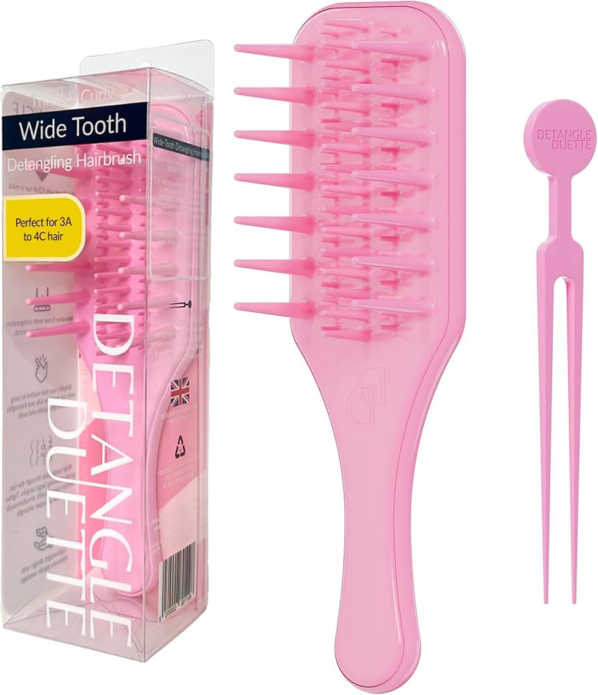 2pc Detangle Duette Wide Tooth Detangling Hairbrush + Cleaning Tool Wet Detangler Hairbrush for C... | Amazon (CA)