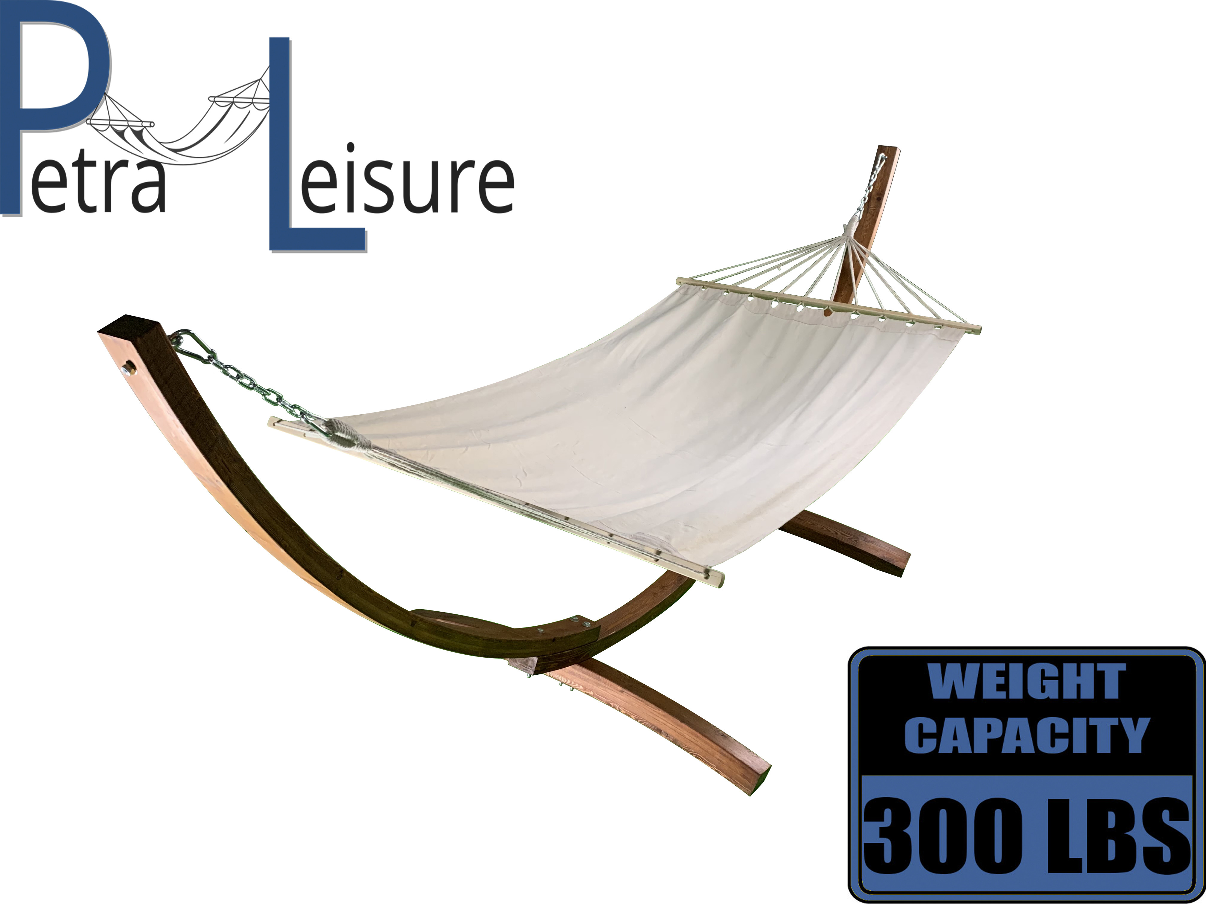 Petra Leisure, 12 Ft. Water Treated Wooden Arc Hammock Stand + Premium Quilted, Double Padded Ham... | Walmart (US)