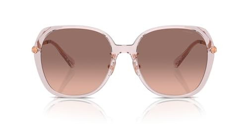 COACH Women's HC8403D Square Sunglasses, Transparent Rose/Brown Pink Gradient, 59 mm | Amazon (US)