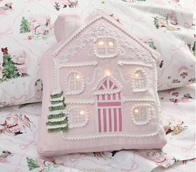 Blush Holly Jolly Santa Sheet & Pillow Set | Pottery Barn Kids