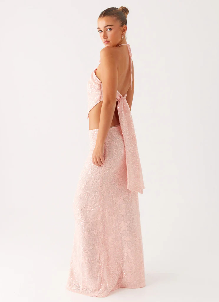 Nico Sequin Maxi Skirt - Pink | Peppermayo (Global)