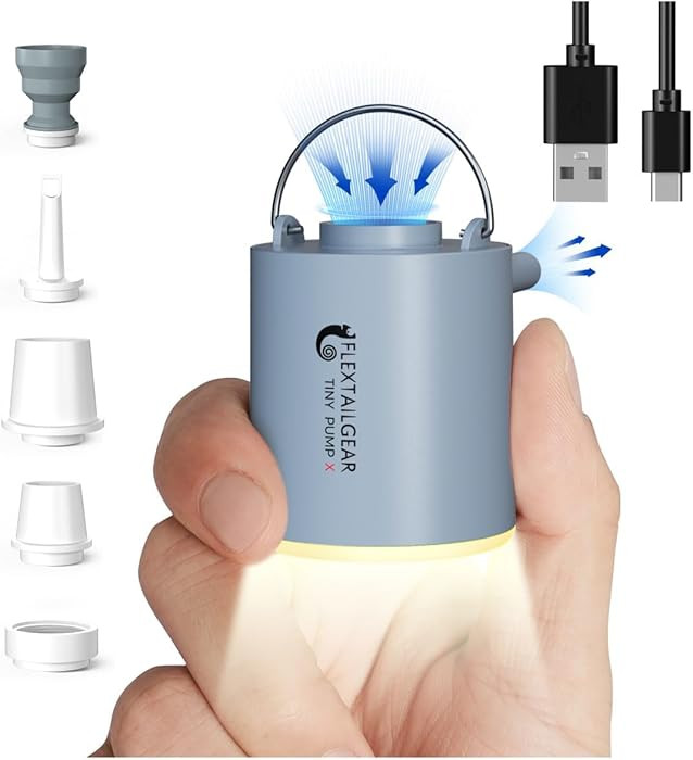FLEXTAILGEAR Tiny Pump X Portable Air Pump+ Camping Light Ultra-Mini Air Pump with 1300mAh Batter... | Amazon (US)