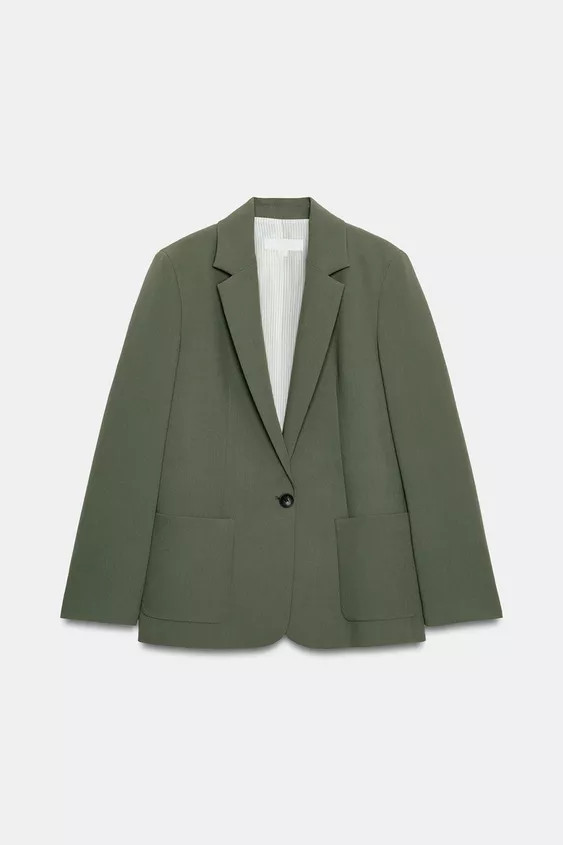 STRAIGHT BLAZER WITH SHOULDER PADS | Zara Canada