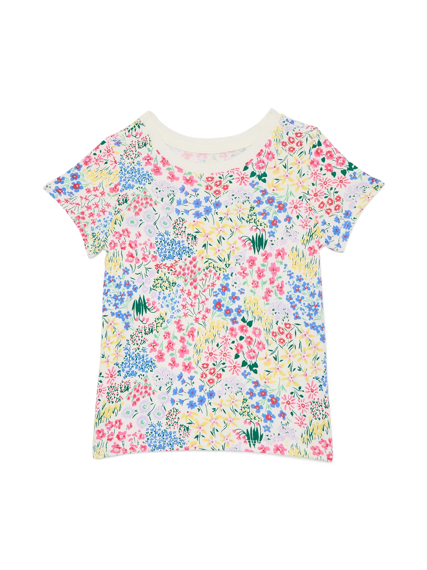 Wonder Nation Toddler Girls Tee with Short Sleeves, Sizes 18M-5T | Walmart (US)