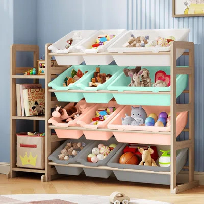Toy Storage Organizer - Toy Organizers And Storage With Bookshelf, Toy Storage Shelf With Shelves And Storage Bins, Kids Bookshelf And Toy Storage For | Wayfair North America