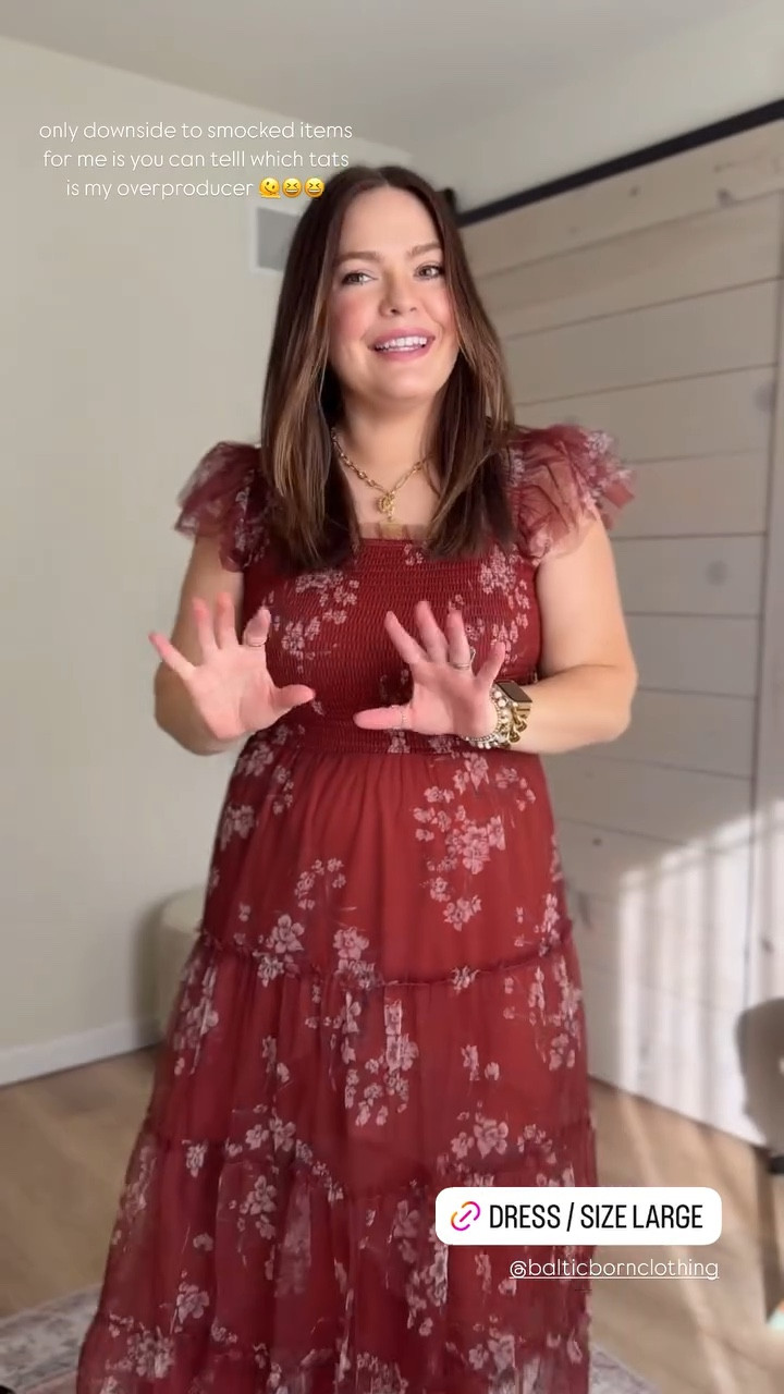 The cutest burnt red floral dress for any event year round - just add a shawl or cardigan with boots for the colder months // use code KELSIE15 for 15% off / true to size / wedding guest dress / winter wedding guest dress / summer wedding guest dress / spring wedding guest dress /burgundy dresss



#LTKHoliday 

#LTKStyleTip #LTKMidsize