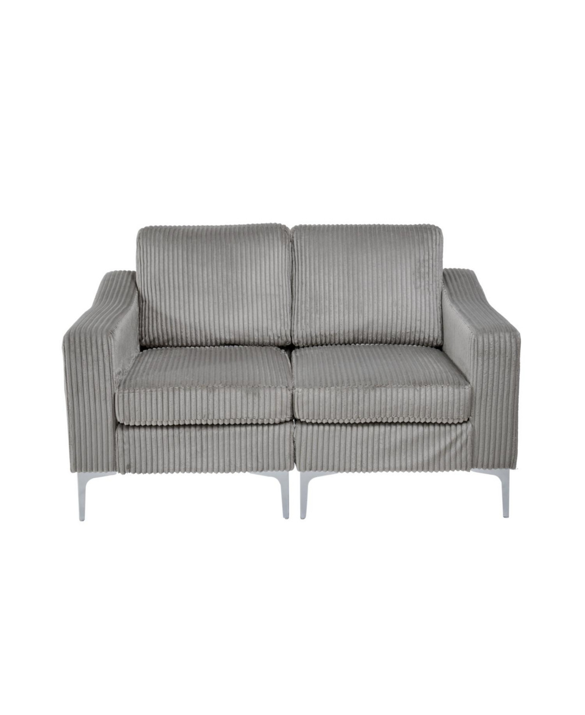 Streamdale Furniture Modular Sectional Two-Seater Sofa Corduroy Sectional Couch Gray - Gray | Macy's