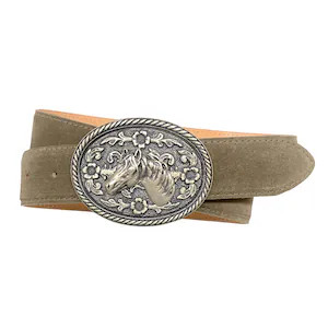 Leather belt western horses ladies belt made of suede leather / Design: Falcao Belt, Styling Sued... | Etsy (Global)