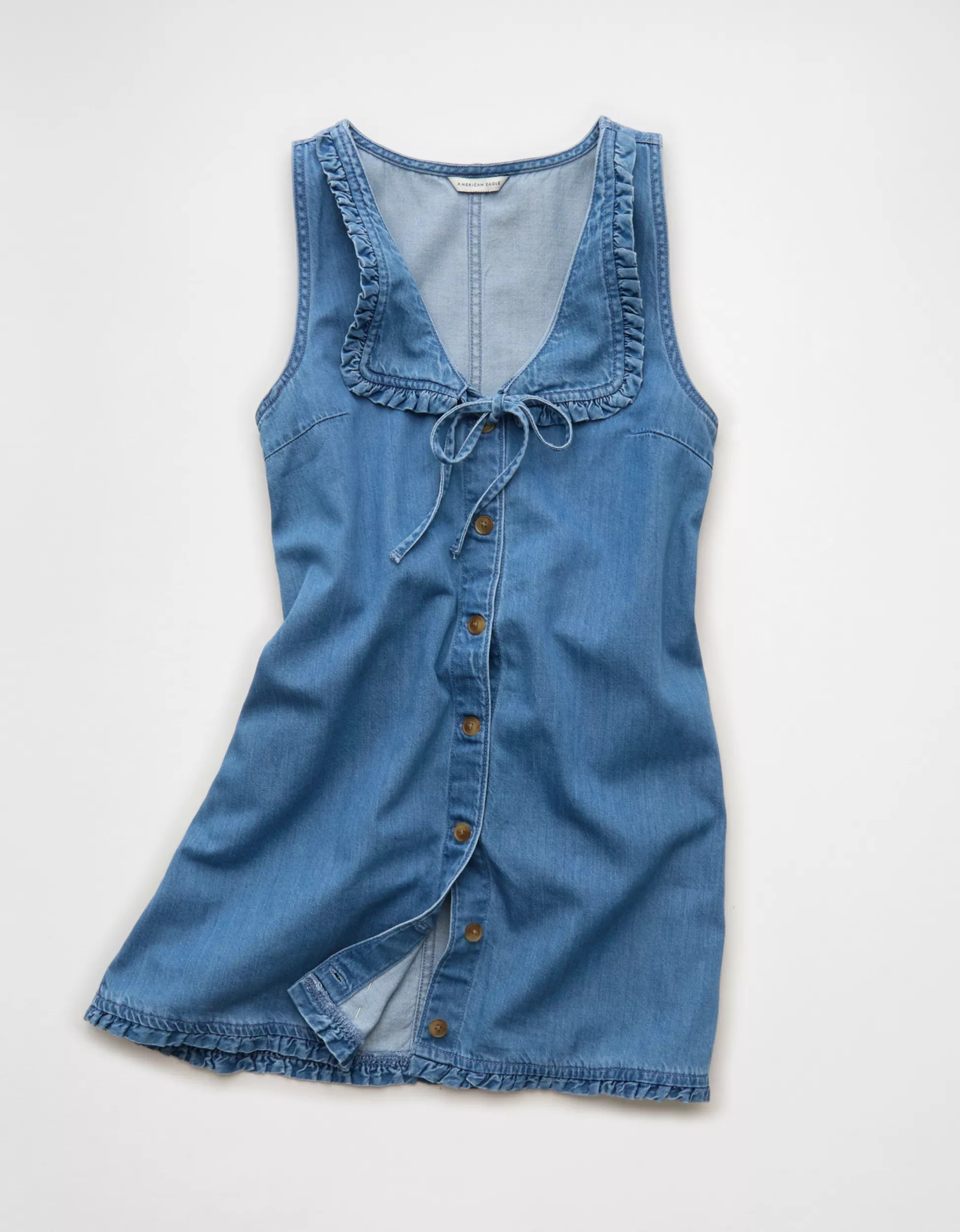 AE Denim Pinafore Mini Dress | American Eagle Outfitters (US & CA)