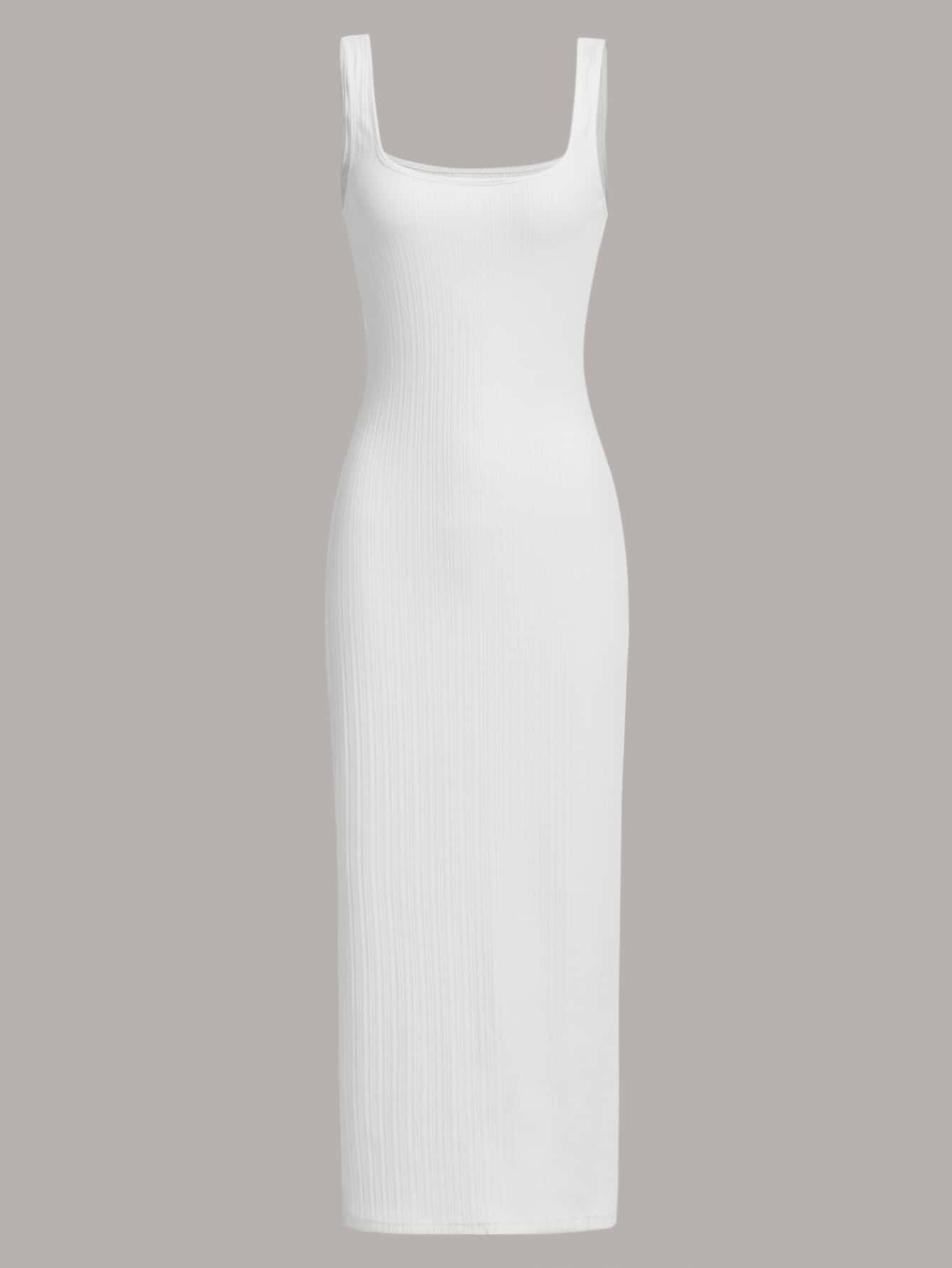 Summer Casual, Versatile, Solid Color, Sleeveless Dress | SHEIN