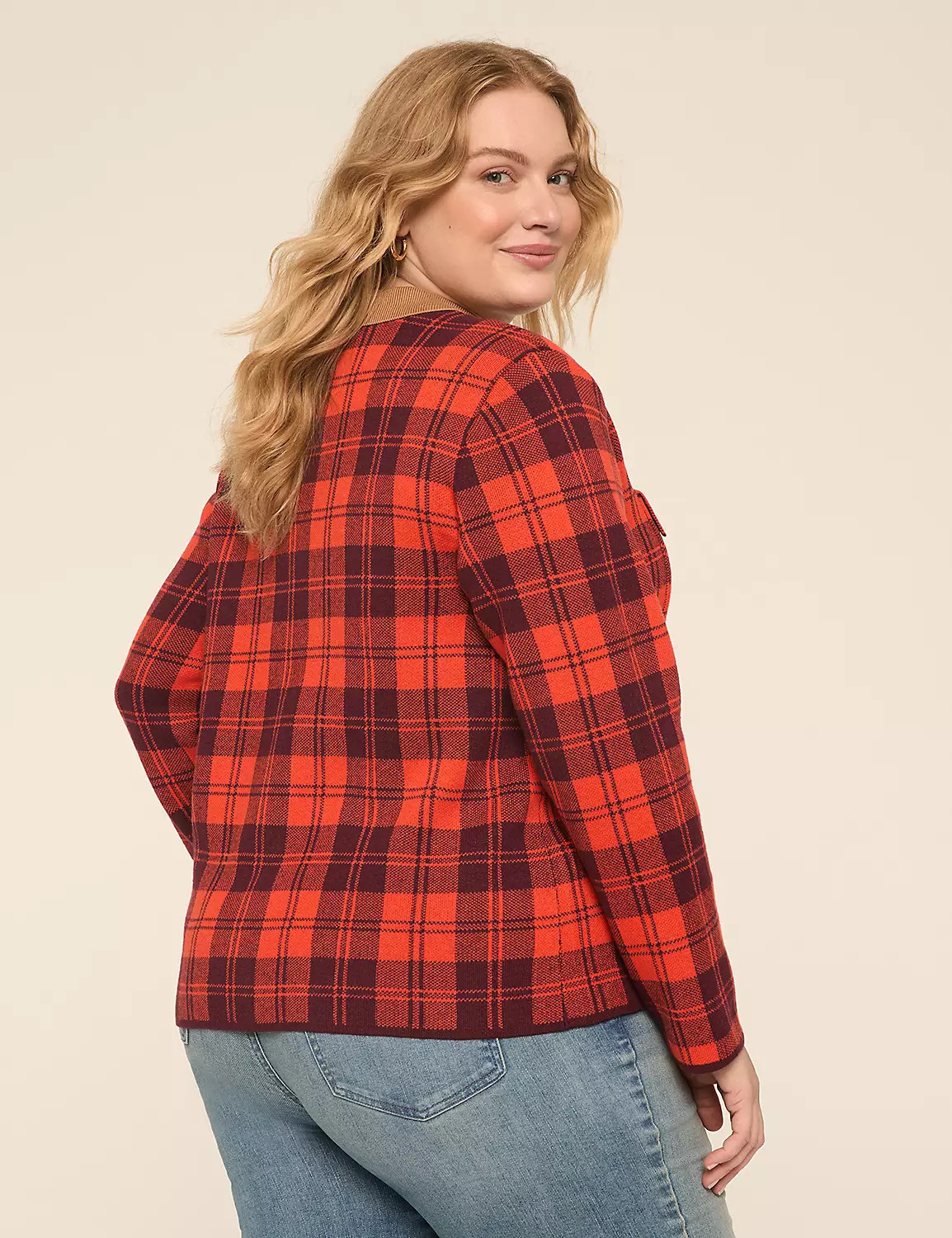 Fireside Plaid Button-Front Cardigan | LaneBryant | Lane Bryant (US)