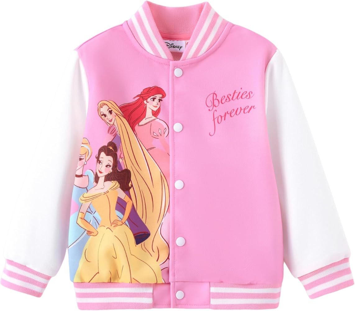 Disney Minnie Mickey Stitch Princess Frozen Elsa Marvel Jacket Lightweight Coat Button up Color B... | Amazon (US)