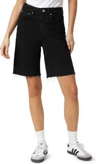 Mavi Jeans Selina High Waist Raw Hem Cutoff Denim Bermuda Shorts | Nordstrom | Nordstrom