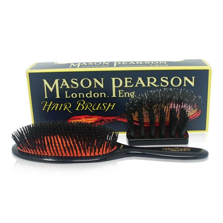 Mason Pearson 9" Extra Large Pure Bristle Hair Brush with Cleaning Brush, Black | Walmart (US)