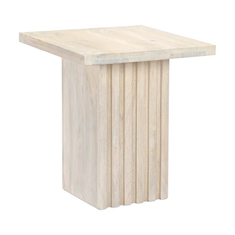 Saford Solid Wood Pedestal End Table | Wayfair North America