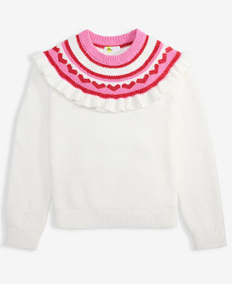 Girls 5-20 Heart Fair Isle Sweater, Macy's Exclusive | Macy's
