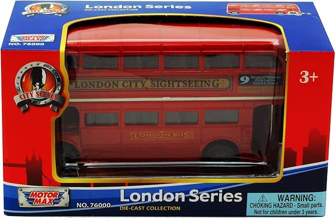 London Double Decker Bus , Red - Motormax 76002 - 4.75" Diecast Model Toy Car | Amazon (US)