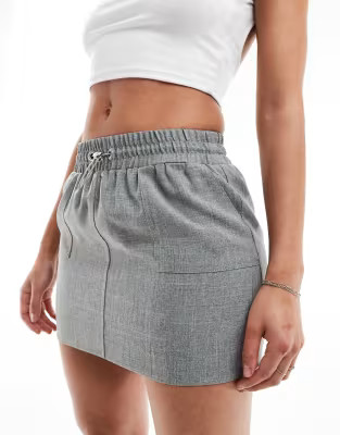 Miss Selfridge tailored cargo pull on mini skirt | ASOS (Global)