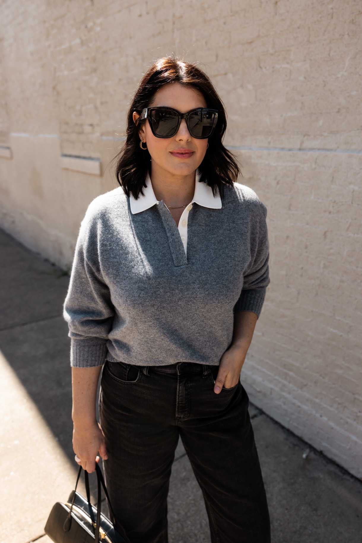 I love this @jcrew polo sweater and it's on sale right now! I'm in the medium, it runs very generously and loose! Size down for a closer fit. 

I'm in large of the Barrel Jeans from @spanx! They are my favorites!  

 