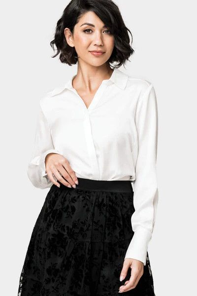 GIGI Button Front Shirt Blouse | Gibson