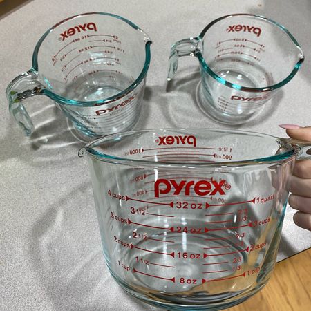Pyrex measuring cups, comes in a 3 pack 

#LTKunder50 #LTKhome #LTKFind