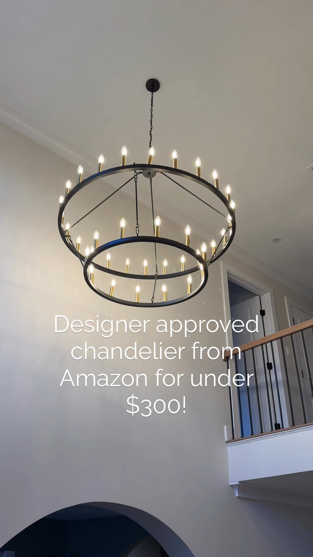 Shocking how affordable this 2-tier oversized chandelier is from Amazon!!! And it’s on sale right now! 

10/10 find; had to share 🫶🏼

#LTKHome