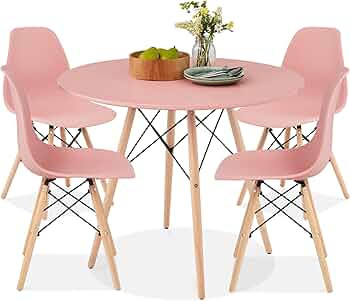 Best Choice Products 5-Piece Dining Set, Compact Mid-Century Modern Table & Chair Set for Home, A... | Amazon (US)
