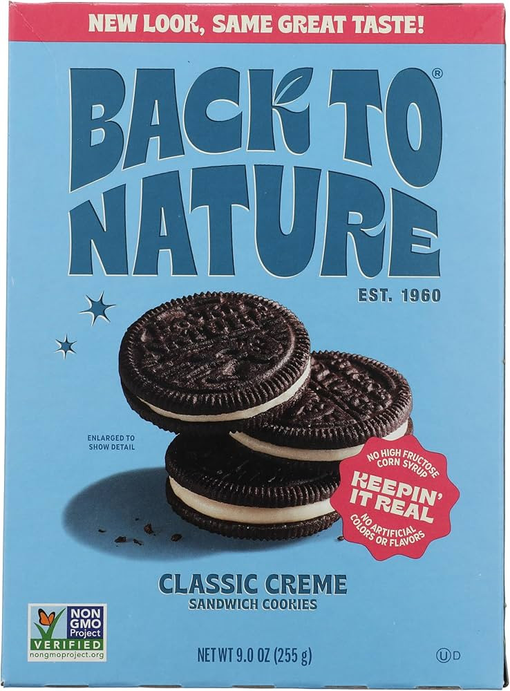 Back To Nature Classic Creme Sandwich Cookies - Plant-Based Cookies Made With Wheat Flour - Non-G... | Amazon (US)