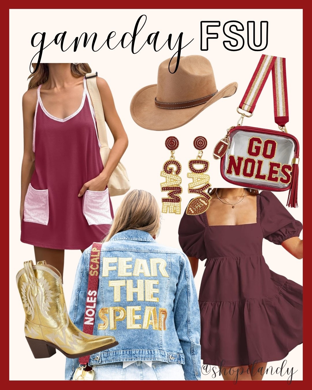 Nole girls! Gameday inspiration for the garnet and gold. All FSU styles from Amazon and Etsy.

Shop dandy, Gameday outfit, college football outfit, Florida state, seminoles

#LTKFindsUnder50 #LTKStyleTip #LTKFindsUnder100