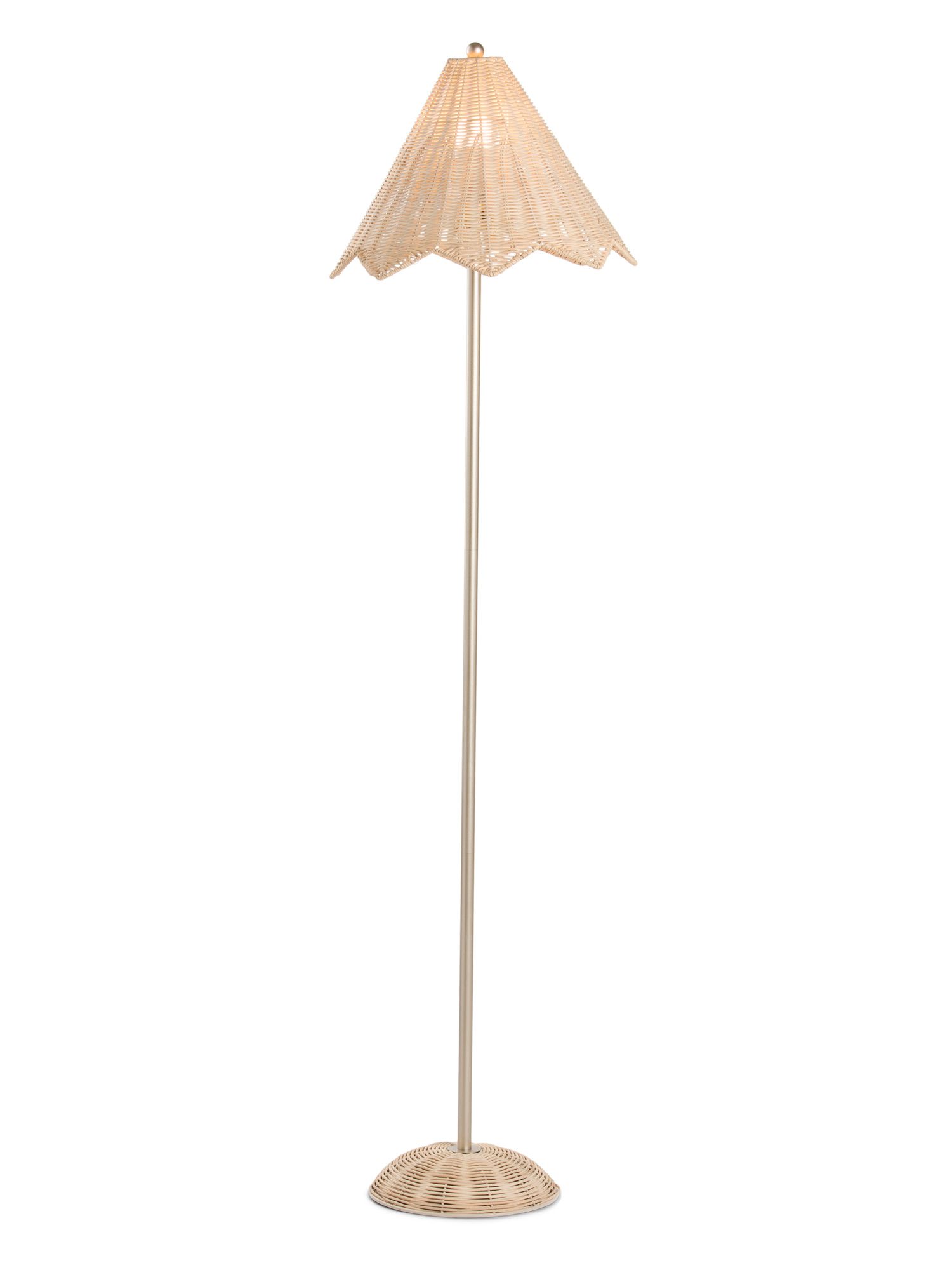Scalloped Rattan Floor Lamp | Coastal | Marshalls | Marshalls