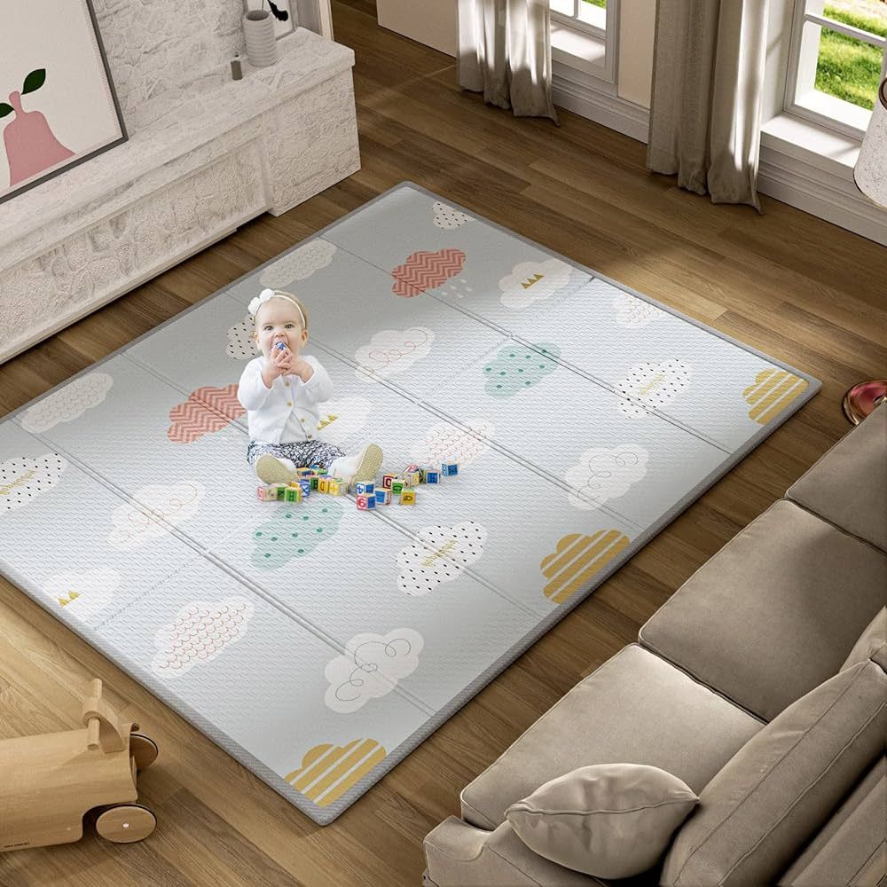 Uanlauo Baby Play Mat,71x59inch Play Mat for Baby,Foldable Kids Play Mat, Foam Play Mat,Infant Pl... | Amazon (US)