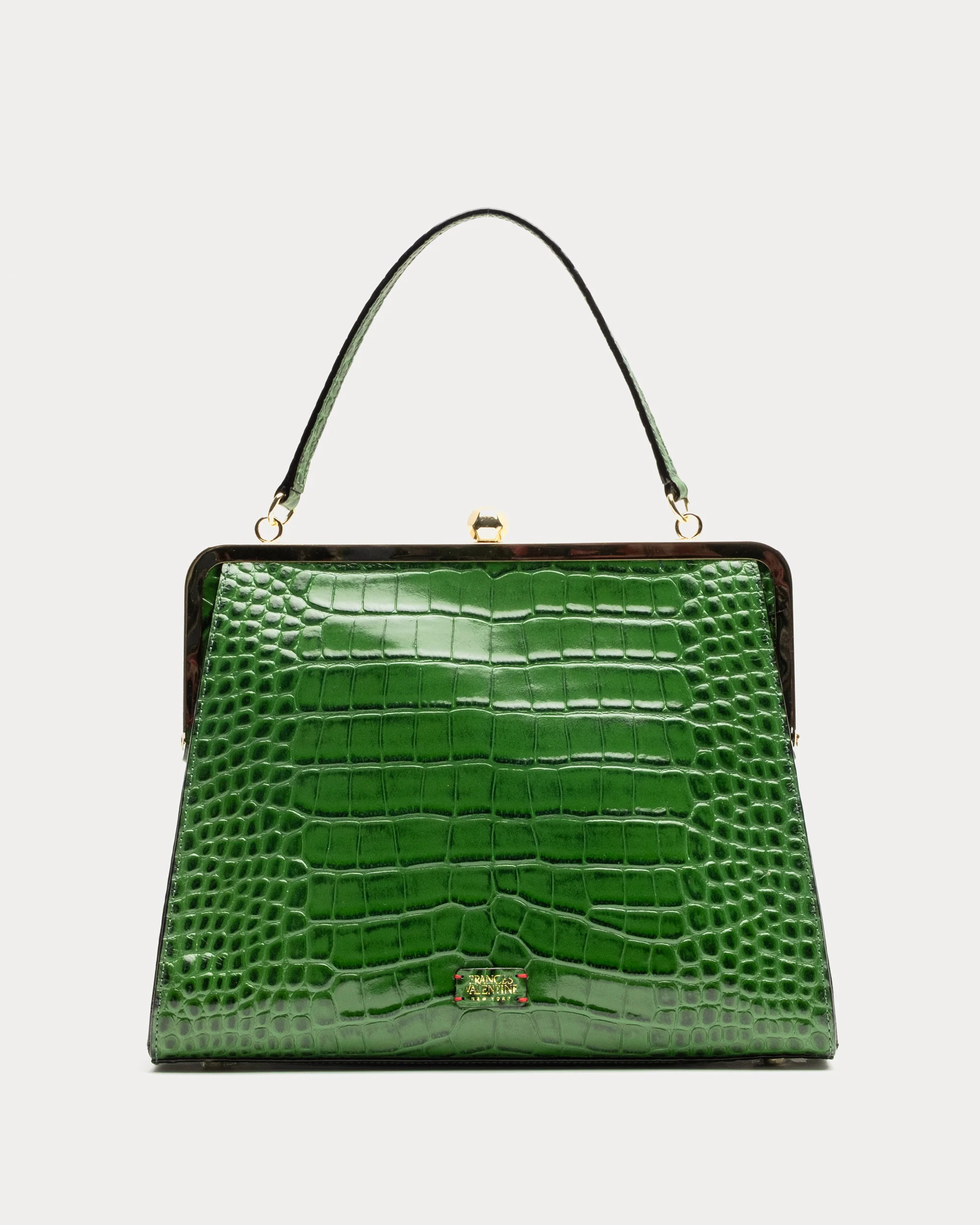 Jackie Frame Bag Croc Embossed | Frances Valentine
