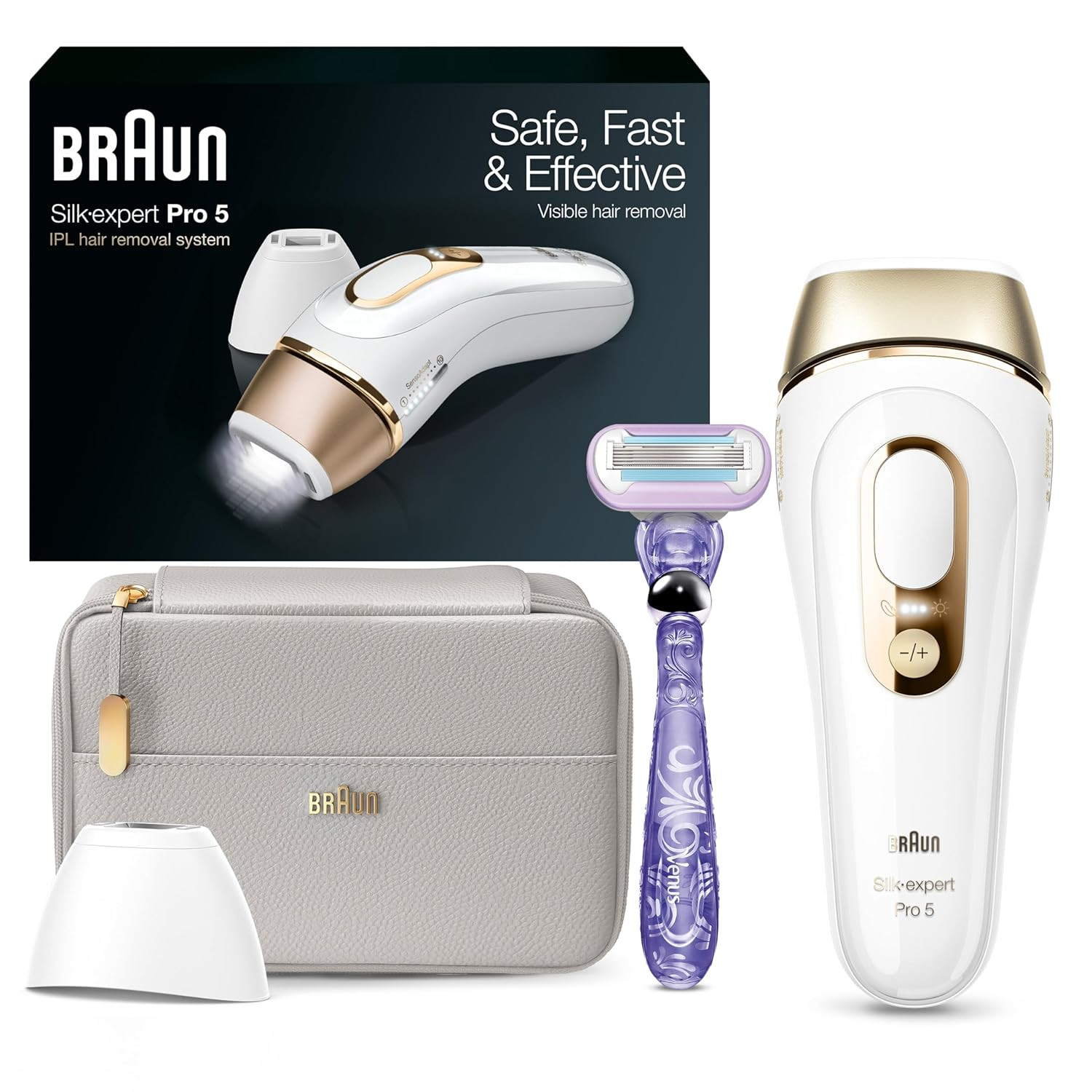 Braun IPL Long-lasting Hair Removal for Women and Men, New Silk Expert Pro 5 PL5157, for Body & F... | Amazon (US)