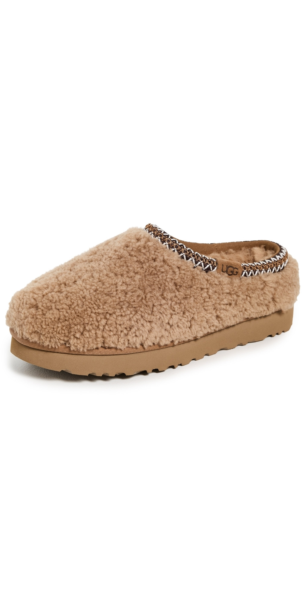 UGG Tasman Maxi Curly Slippers Chestnut 10 | Shopbop