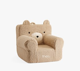 St. Jude My First Anywhere Chair®, Oatmeal Sherpa Bear Slipcover Only | Pottery Barn Kids