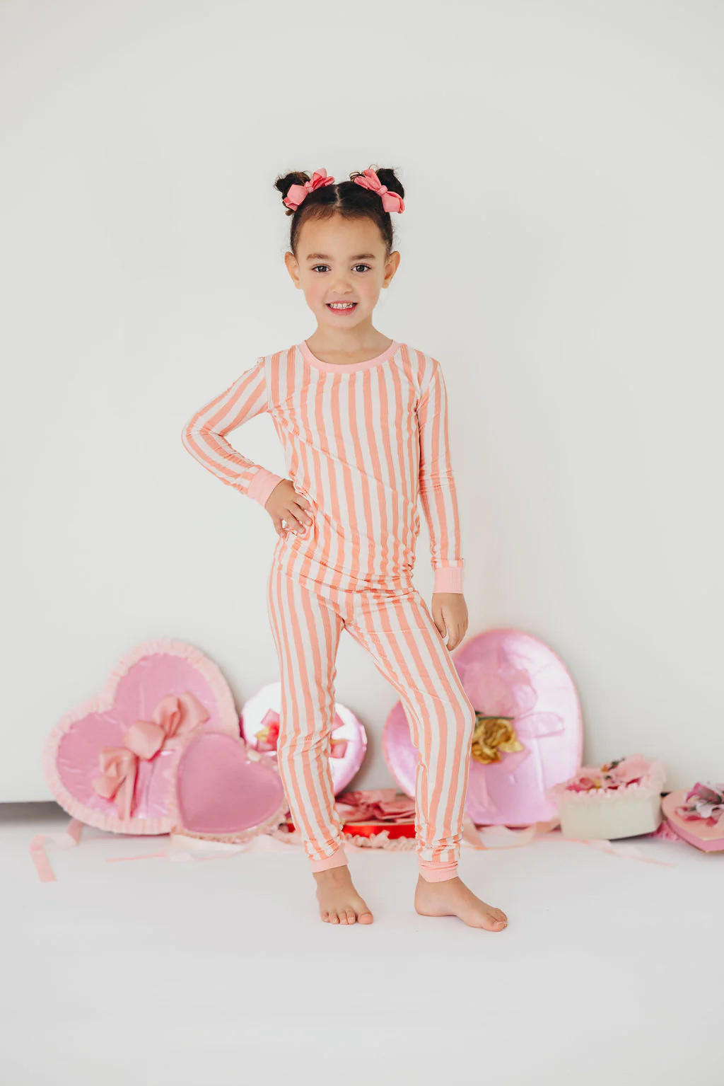 Kids Candy Striped Pajama Set | Pink | Tiny Talulah | Talulah