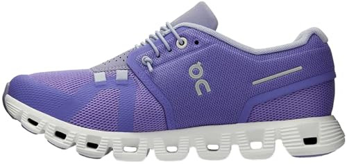 On Women's Cloud 5 Sneakers, Blueberry/Feather, 6.5 Medium US | Amazon (US)