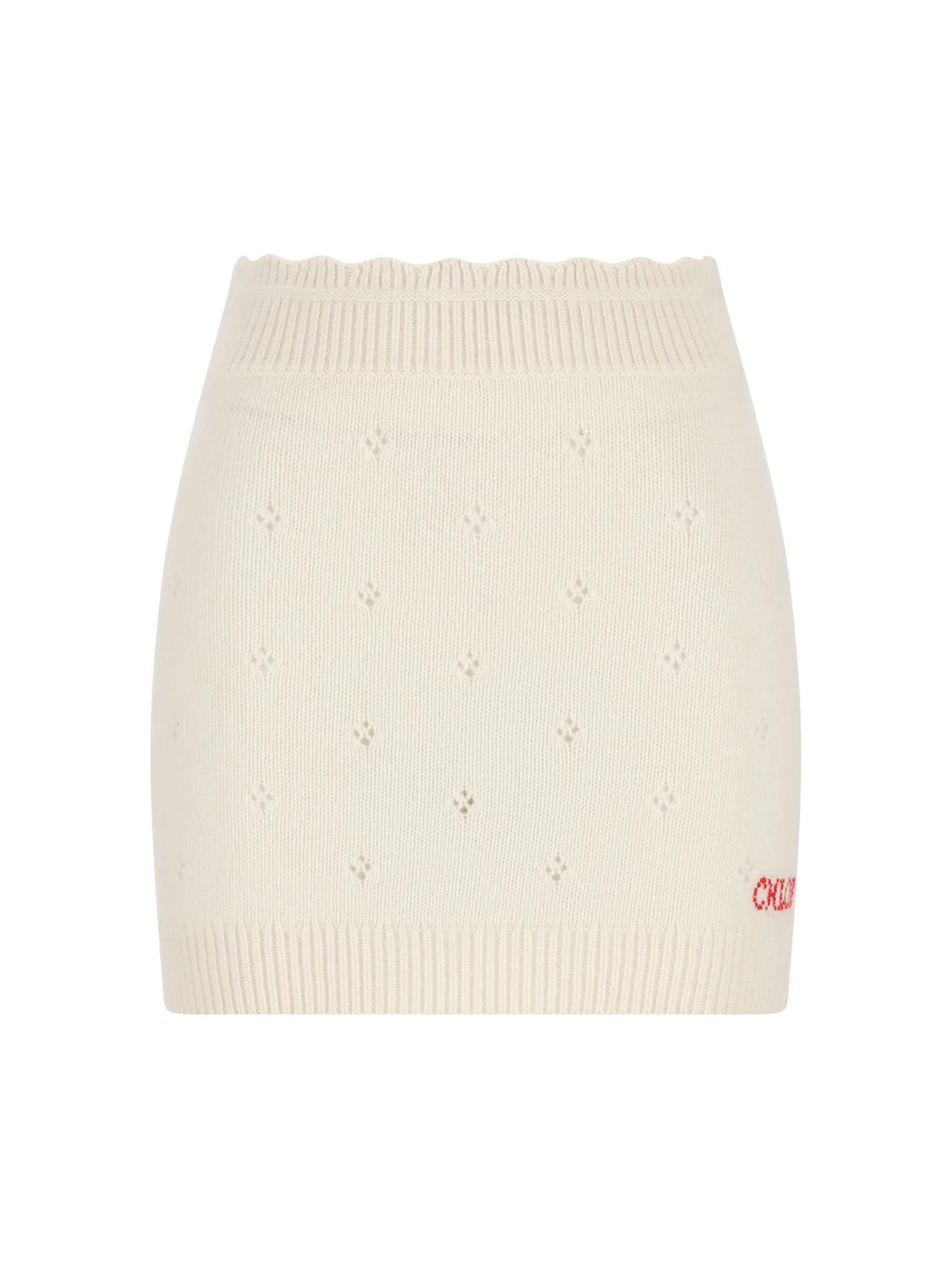 Chloé Logo Embroidered Knitted Mini Skirt | Cettire Global