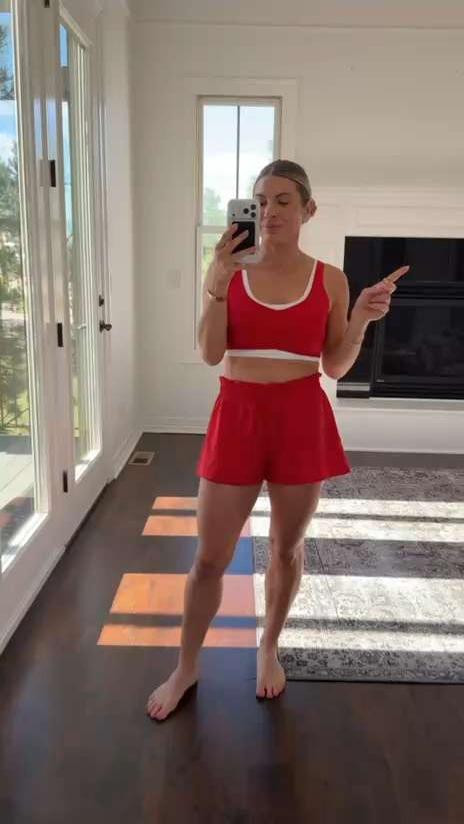 Red is my forever love, and this Abercrombie YPB set understood the assignment. Small in the shorts, medium in the top, and this cute pair is a total 10/10 ✨❤️🌹

#Abercrombie #YPB #RedOutfit #SportsBra #MatchingSet #ShortsSet #ActivewearStyle #LTKStyle #OOTD #CuteFit 

 #LTKootd #LTKActive #LTKSaleAlert
