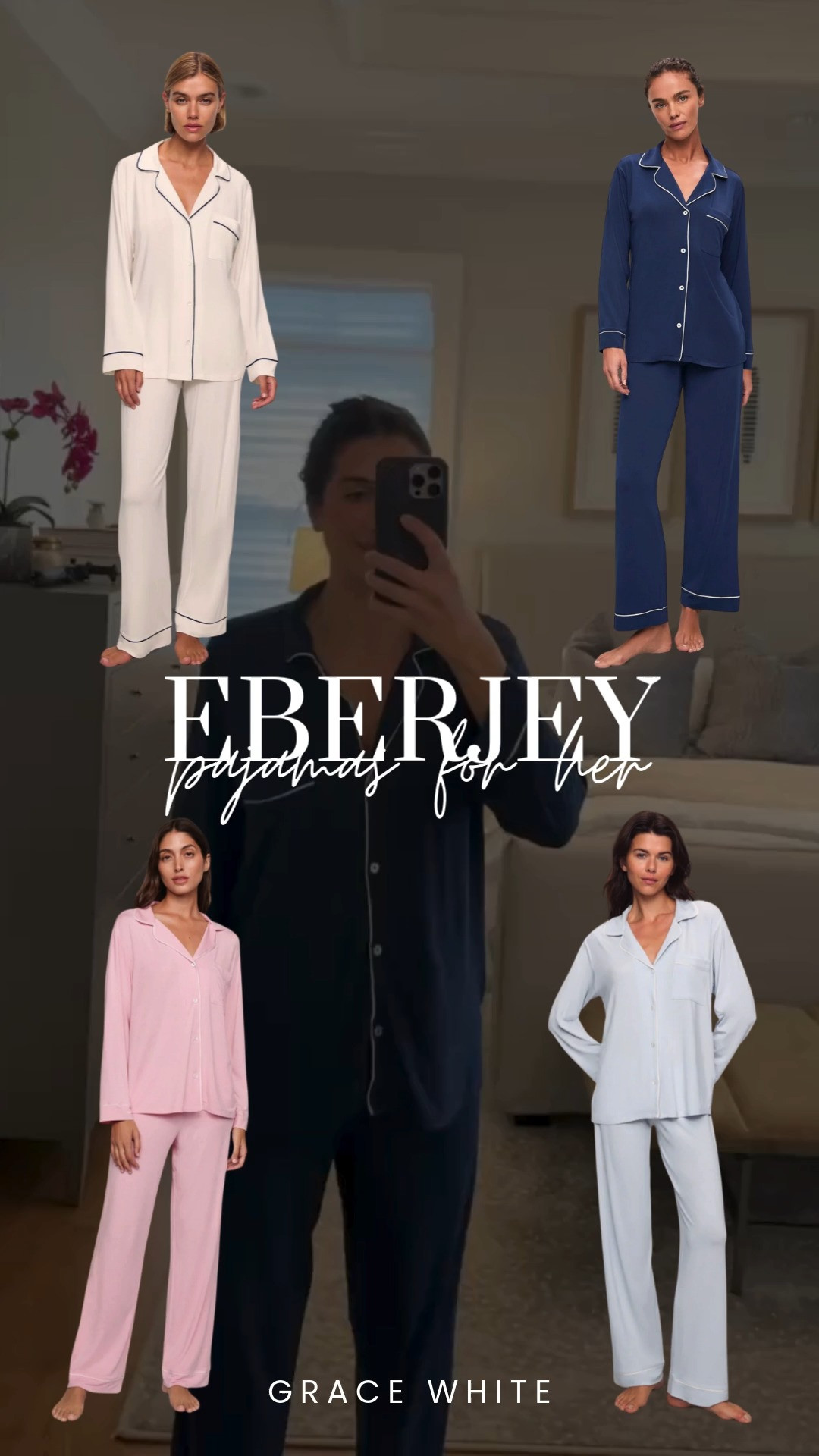 Eberjey has the comfiest pjs!!

tts: m

eberjey, pjs, gifts for her, pjs for women, women pjs, two piece set pjs, long sleeve long pants pjs, grace white 

 #LTKmomlife #LTKselfcare #LTKHome