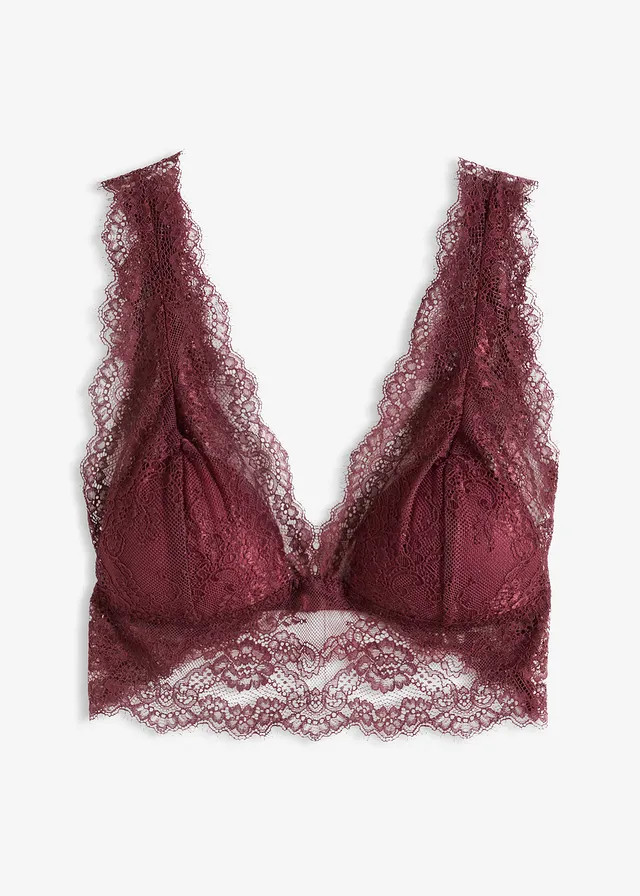 Bralette van sierlijk kant esdoornrood | Bonprix NL (Influencer)