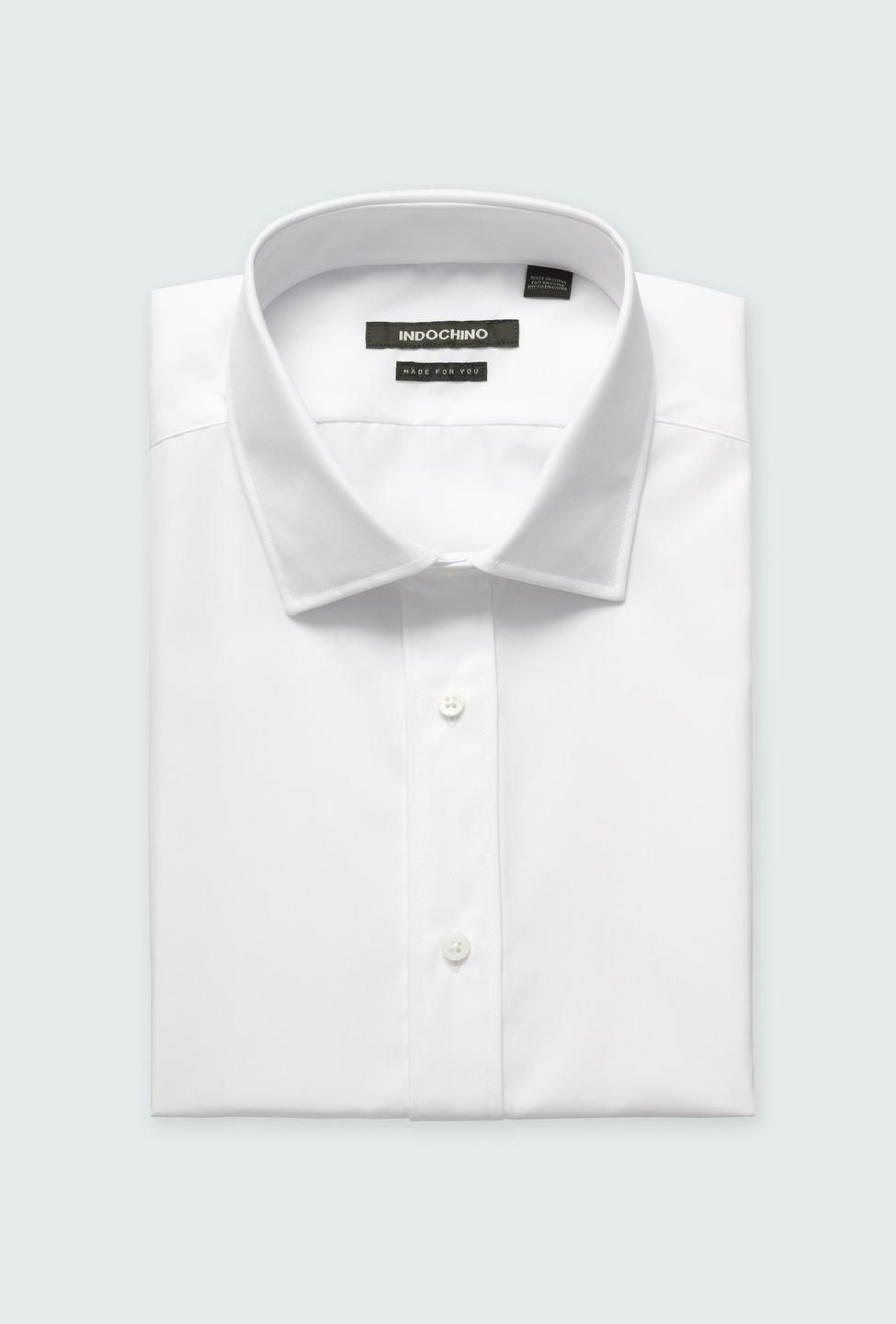 Men's Dress Shirts - Helston Anti-Wrinkle White Shirt | INDOCHINO | Indochino