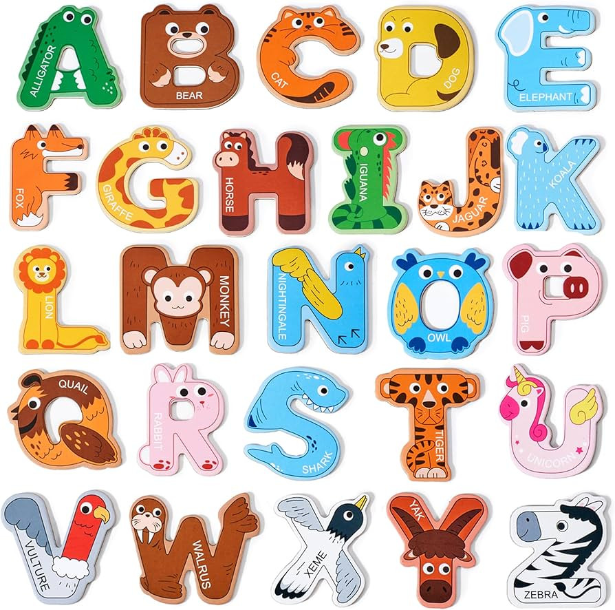 Magnetic Letters, Alphabet ABC Fridge Magnets for Toddlers & Kids, Cute Educational Animal Toys, ... | Amazon (US)