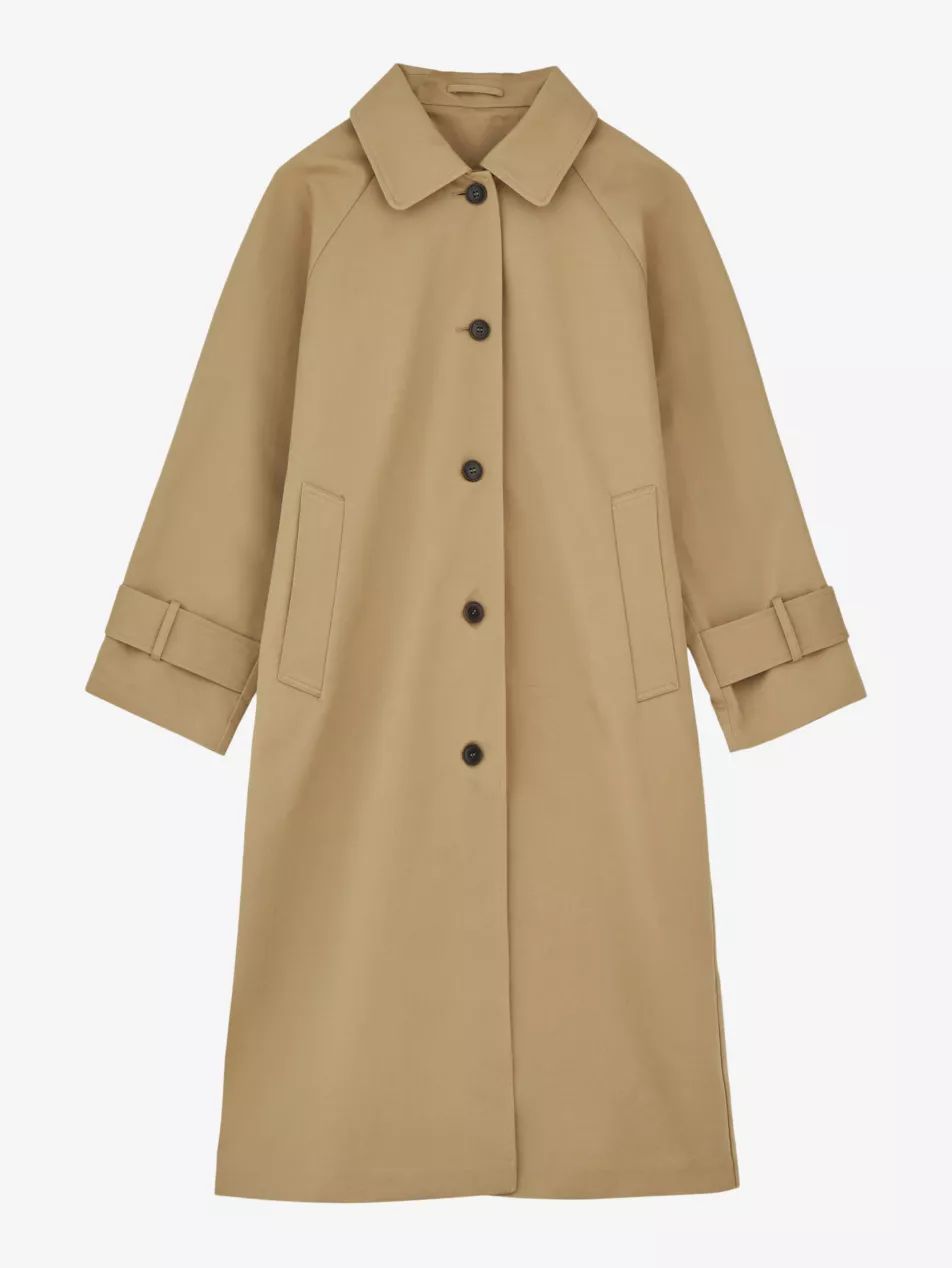 Macy raglan-sleeve organic-cotton twill trench coat | Selfridges