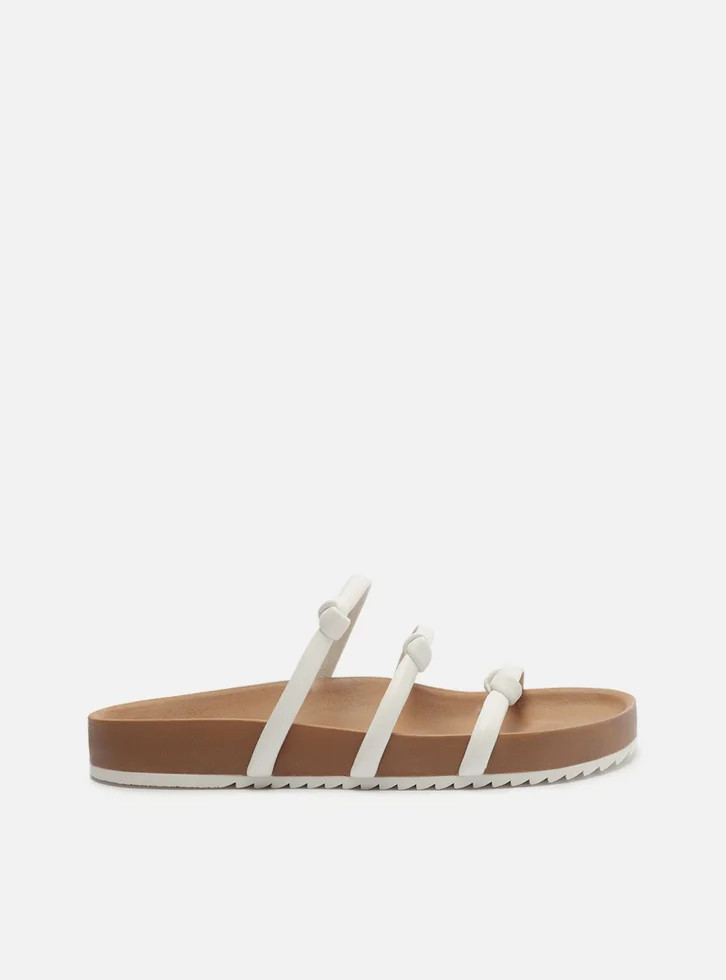 Sandália Papete Flatform Branca Arezzo Tiras Nó | ZZ Mall (BR)