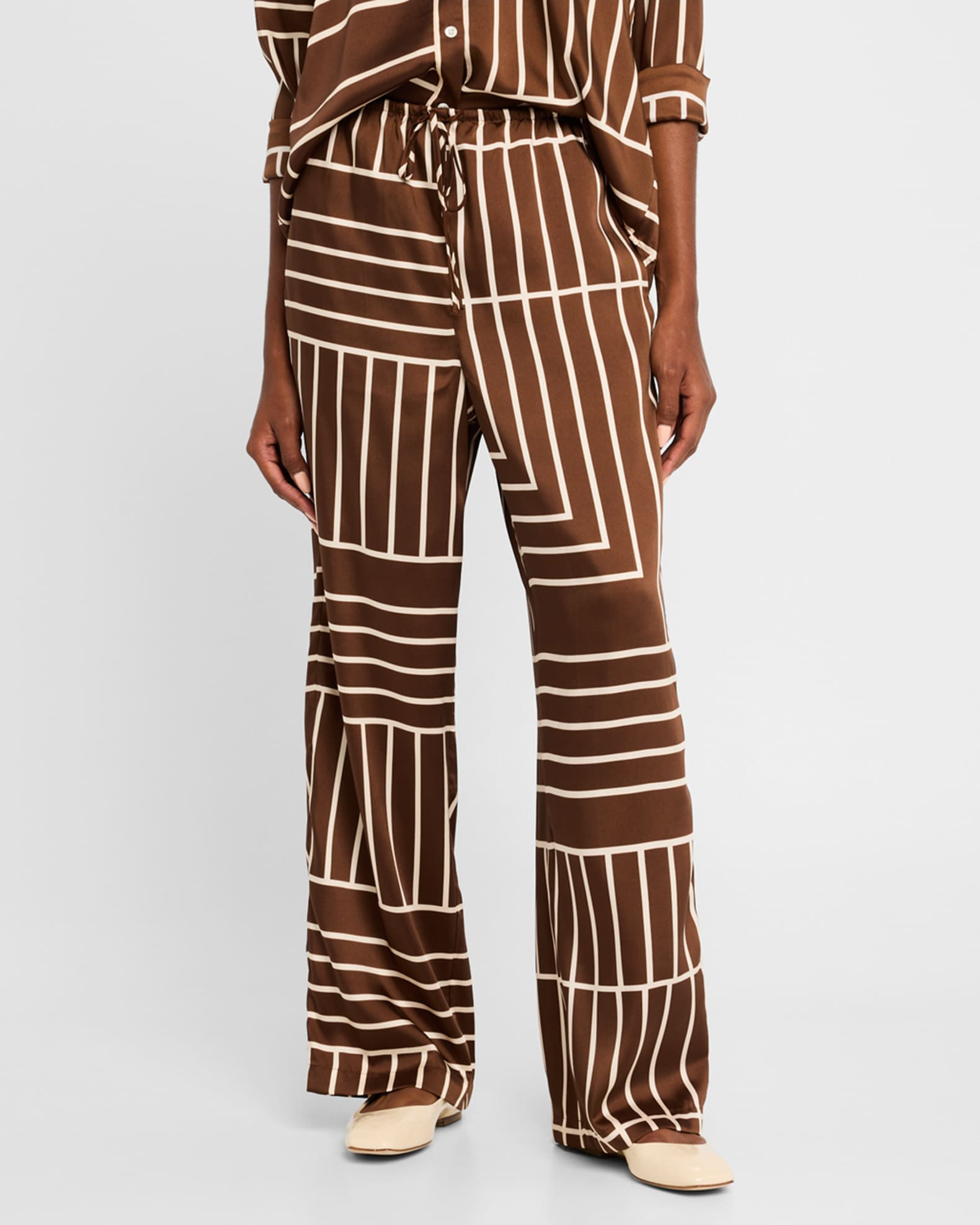 Line Art Damani Satin Pants | Neiman Marcus